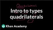 Introduction to types of quadrilaterals | 3rd grade | Khan Academy