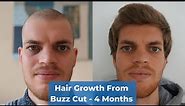 Hair Growth Time Lapse 4 Months - From Buzz Cut
