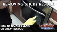 How to remove labels or sticky residue