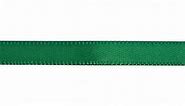 Satin Ribbon, 1/4 Inch Wide, Hunter Green (By the Foot)