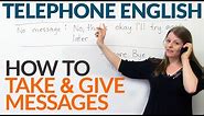 Telephone English: How to take or give a message