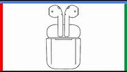 How to draw a Airpods step by step for beginners