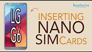 LG G6 - How to Insert/Remove nano SIM cards