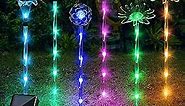 Set of 6 Flowers Solar Lights for Outside, Garden Decorations Lights Solar Powered Pathway Lights Outdoor Waterproof Flowers Ornaments for Yard, Patio Plant Pot, Flower Bed, Home Decoration (8 Modes)