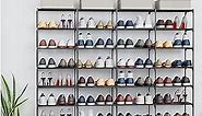 Metal Shoe Rack Large Capacity 4 Rows 8 Tier 56-64 Pairs Shoes Boots Storage Organizer