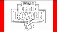How to draw Fortnite Logo - Step by Step Drawing