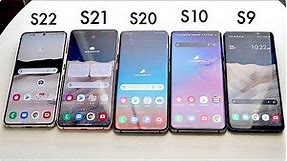 Samsung Galaxy S22 Vs Samsung Galaxy S21 Vs Galaxy S20 Vs Galaxy S10 Vs Galaxy S9! (Comparison)