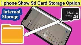 iPhone show Memory card option