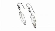 Feather Earrings in solid Sterling Silver - Wonderful for anniversary gift, gift for mom, birthday gift, wife gift or gift for girlfriend.