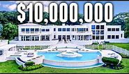 ONLY asking $10,000,000?! Inside a MASSIVE Mega Mansion with private Helipad!