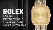 Rolex Cellini 18k Yellow Gold Champagne Dial Ladies Watch 4347 | SwissWatchExpo