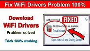 How to Download & Install WiFi Drivers For All Windows || Fixed wireless problem || Online Solution
