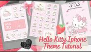 Hello Kitty iPhone Theme Tutorial // كيفية تغيير ثيم الايفون لسانريو