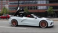 WhipAddict Exclusive: 2021 Corvette C8 Stingray Convertible on Rose Gold and White 21/22s!