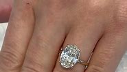 4 carat Oval Lab Grown Diamond Solitaire Engagement Ring