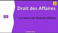 Droit des Affaires en Darija: «Les sources du Droit des Affaires» || EP 2