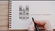 How To Draw Buildings | Architecture Doodles For Beginners