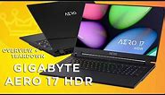 Gigabyte AERO 17 HDR XA-9US4130SQ Overview & Teardown - 17.3" i9-9980HK RTX 2070 4K Laptop