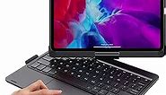 360 Rotatable Keyboard Case for iPad Air 5/Air 4/iPad Pro 11 2022/2021/2020, iPad Pro 11 Case with Backlits Bluetooth Touchpad Keyboard Smart Cover with Pencil Holder, Black
