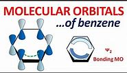 Molecular Orbitals (MO) of benzene | Bonding & antibonding