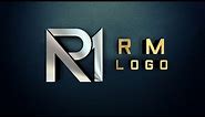 R.M. Logo design || RM professional logo design tutorial in pixellab