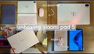 Unboxing Xiaomi Pad 5 (6GB + 256GB Pearl White) + accessories | 2022