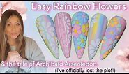 🌸 Easy Rainbow Flowers Nail Art Design | Spring Nails | Madam Glam Easter Egg Collection | Summer