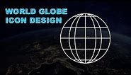How to create world globe Logo design in Adobe Illustrator