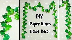DIY Paper Leave Vines 🍀✨ | Home Decor | Diy Paper Wallhanging Craft || KF Palette
