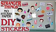 DIY STRANGER THINGS Back to School Stickers - WITHOUT Sticker paper!!!