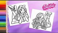 Coloring Barbie & BFF Renee - Barbie & Friends Coloring Pages