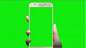 Green Screen Samsung Mobile Phone Clipart Frame Png - Samsung Mobile Hand Png