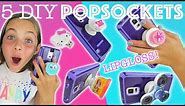 5 Best Easy DIY Popsocket Crafts | How To Phone DIY Projects w/ Ava | Kids Cooking and Crafts