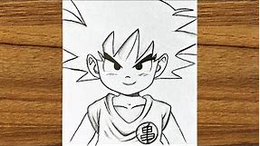 How to draw kid Goku step by step || How to draw dragon ball || Easy drawing ideas for beginners