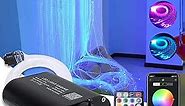 AMKI 16W RGBW Fiber Optic Curtain Light Kit, Flash Point Waterfall Effect Bluetooth Curtain Lighting for Kids Children Sensory Room Home Decoration with Fiber Cables 0.03in/0.75mm 13.1ft/4m 450pcs