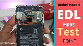 Redmi Note 4 edl point, Test point, flashing mode