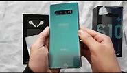 Samsung Galaxy S10 Plus UNBOXING - Prism green