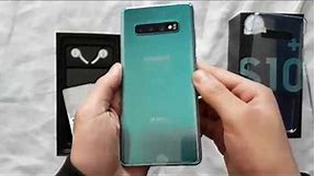 Samsung Galaxy S10 Plus UNBOXING - Prism green
