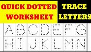 How To Create Dotted Tracing Worksheets in Ms Word || Handwriting Practice Worksheets