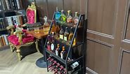 Wine Rack Freestanding Floor for Liquor Bottle Display and Storage, 5 Tier Floor Wine Rack with 3-Tier Bottle Standing Shelf & 12 Bottle Tilt Wine Rack for Wine Liquor Whiskey