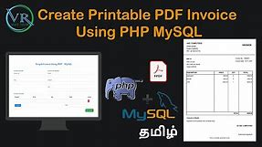 How to Create Printable PDF Invoice Using PHP MySQL