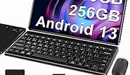 Tablet 11 Inch Android 13 Tablet PC Android Latest with 16GB+256GB+1TB Expand, 8600mAh, Support, Octa-Core 2.0 GHz, 5G WiFi, Dual Camera, Bluetooth 5.0, HD Screen Tablet with Keyboard Mouse - Black