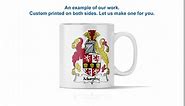 Fisher Coat of Arms/Fisher Family Crest 11 Oz Ceramic Coffee/Cocoa Mug, Made in the U.S.A.
