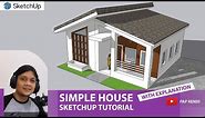 [SketchUp Tutorial] Build Simple House with Explanation