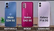 Moto G34 5G Vs Nokia G42 5G Vs Galaxy F14 5G | Full Comparison | Technical Genie