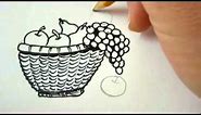 How To Draw A Bowl Of Fruit