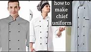 How to make chief uniform 🥋 how to cutting and stitching sewing Como coat cheif uniform