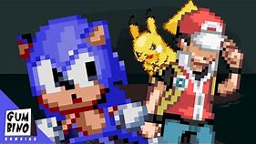 Sonic Pokemon Battle : Red vs Sonic