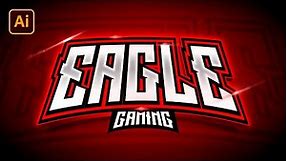 How to Create a Gaming Logo in Adobe Illustrator | Eagle Gaming Editable 3d Text in AI