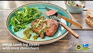 Welsh Lamb Leg Steaks with Mint Chimichurri